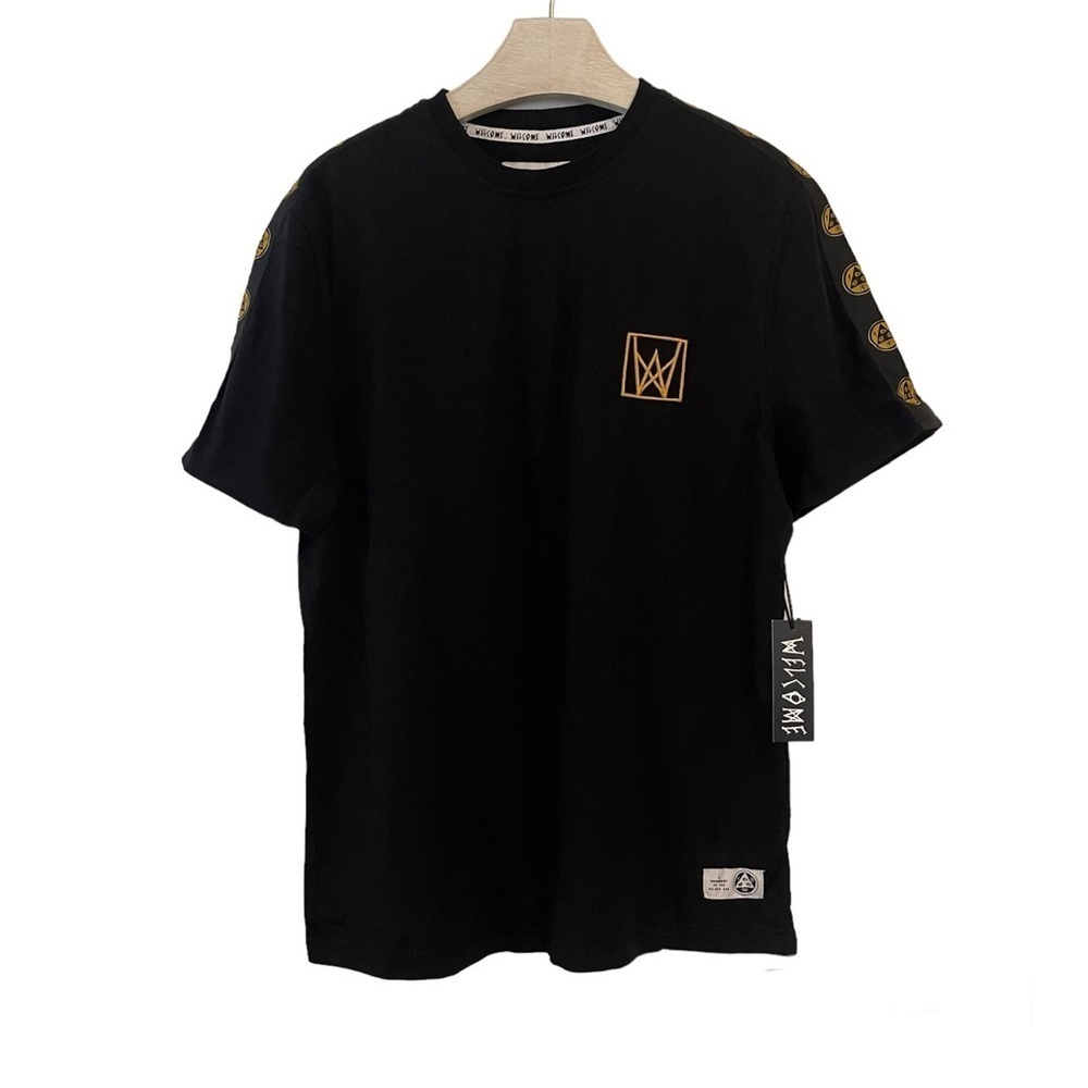 Welcome Skateboards T-Shirt Small New With Tags Black Embroidered Mens